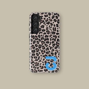 Custom Monogram Leopard Phone Case for iPhone 18 17 16 15 14 13 Pro Max Plus, Personalized Protective Cover for Samsung Galaxy S24 S25 S26 image 4