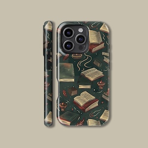 Bookish Phone Case for iPhone 16 15 14 13 12 11 Pro Max Plus , Bookish Protective Cover for Samsung Galaxy S23 S24 S25