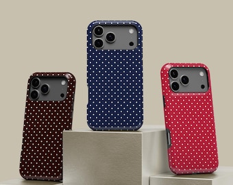 Funda MagSafe con diseño de lunares para iPhone 17, 16, 15, 14, 13, 12, 11 Pro, Mini y Max; funda moderna y estética para Samsung S25, S24, S23 y S22.