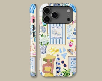 Coastal Summer Beach Vibes Design MagSafe Cover für iPhone 17 16 15 14 13 12 Pro Max, Tropical Beach Fashion Cover für Samsung S24 S25 Ultra