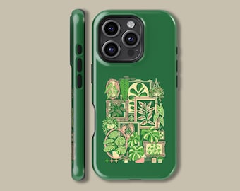 Tropical Plant Phone Case for iPhone 16 15 14 13 12 11 Pro Max, Plant Lover Protective Cover for Samsung Galaxy S20 S21 S22 S23 Case Gift
