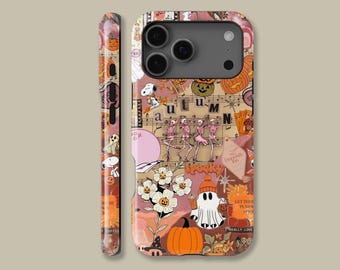 Spooky Collage Horror Aesthetic Design MagSafe Cover for iPhone 17 16 15 14 13 12 11 Pro Max, Halloween Cover for Samsung S23 S24 S25 Ultra