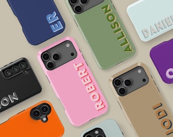 Personalized Monogram Initial Design MagSafe Case for iPhone 17 16, Samsung S25 S24 Case