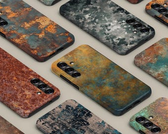Rustiek geroeste metalen textuur ontwerp telefoonhoesje voor iPhone 17 16 15 14 13 12 11 Pro Max, hoes in industriële stijl voor Samsung S25 S24 S23 Cover
