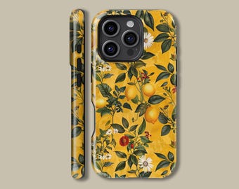 レモン柄 ネイチャースライス ジュースアート 携帯ケース iPhone 16 15