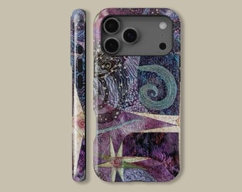 Aesthetic Purple Starry Night Phone Case for iPhone 17 16 15 14 13 12 X Pro Max,  Celestial Star Protective Cover for Samsung Galaxy S24 S25