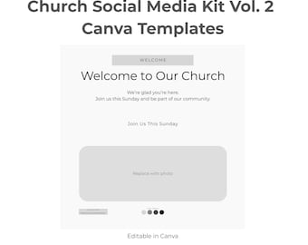 Church Social Media Kit Vol 2 | Canva Templates for Prayer & Community.