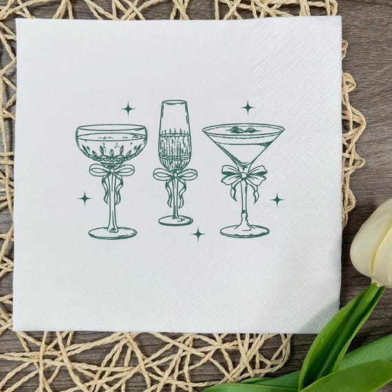 Christmas Cocktail Napkins: Holiday Party Paper Napkins