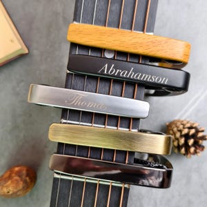 Metal guitar capo gift, capo for music lovers, gift for boyfriend, ideal music accessories for guitarist musicians,