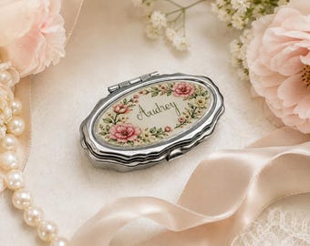 Portapillole in metallo personalizzato - Portapillole in metallo a doppio scomparto - Contenitore portatile per medicinali - Regalo per la festa della mamma - Organizzatore di pillole