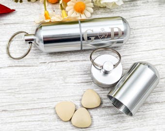 Schlüsselanhänger Mit Pillendose – Wasserdichte Aluminium-Box (ca. 4 Cm) Für Tabletten, Geld & Kleinteile