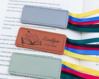 Marcador de cuero personalizado para mamá, regalo para amantes de los libros, cita grabada, regalo de aniversario de Navidad de cumpleaños personalizado hecho a mano, regalo para ella