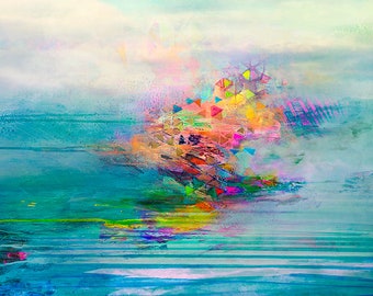 The Island (XL) | Fine Art Print // Modern Landscape, Abstract Art, Contemporary Art, Modern Art, Modern Abstract, Modern Painting