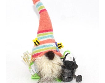 Gardening Garden Gnome Plush Handmade Scandinavian Swedish Tomte Weighted Bees