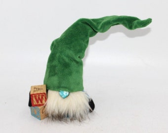 Nursery Guardian Blocks Gnome Plush Handmade Scandinavian Swedish Tomte 12" Boy