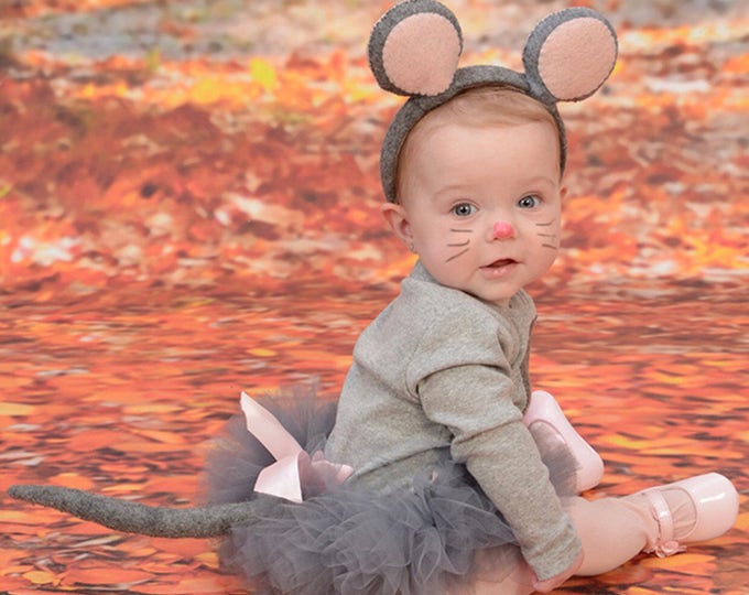 Mouse Outfit, Halloween Mouse Costume, Grey Mouse Tutu , Grey Mouse