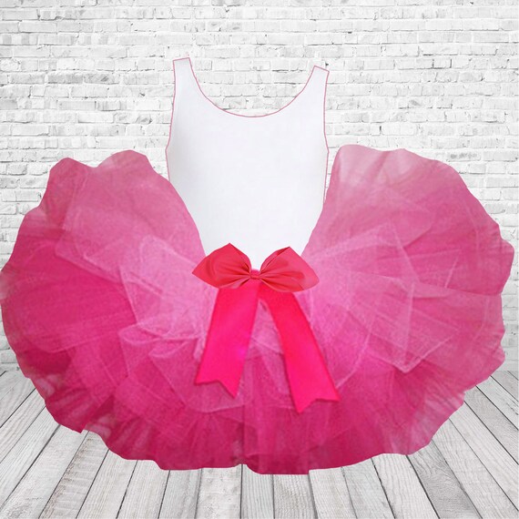 Valentine Hot Pink Girl Tutu Party Dress Skirt Light Pink Heart /& Ruffle 2-6Year
