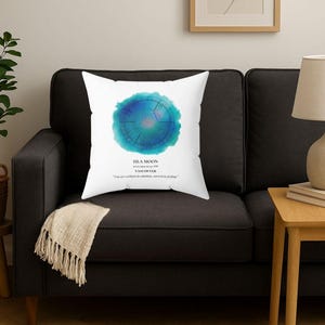 Oreiller de thème astral personnalisé, élément eau, cadeau astrologie personnalisé