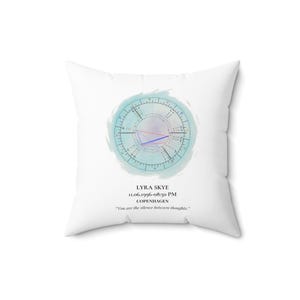 Almohada personalizada con carta natal y elemento aire. Regalo astrológico personalizado.