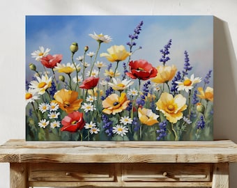 フラワーアート絵画 フラワーアート ワイルドフラワー 絵画 カラフルなブーケ オリジナル