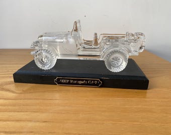 Jeep Renegade CJ-7 Magic Cristal West Germany Paperweight Over 24% Crystal