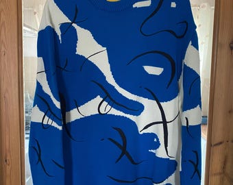 ZARA & Jaime HAYON Collaboration RARE Jumper Pullover Sweater Cotton Art Size L