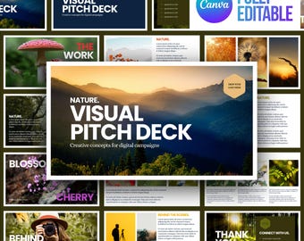 Nature | Visual Pitch Deck & Proposal Template for Canva.