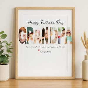 Opa, Canva Vorlage, personalisiertes Foto Png, individuelles Vatertagsgeschenk für Opa, Custom Design mit Text und Bild