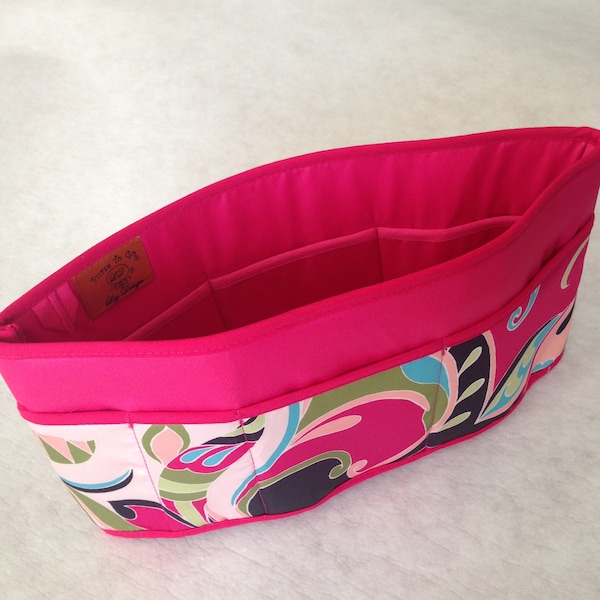 Purse To Go(R)Pockets Plus-Purse organizer insert transfer liner in several prints-Extra jumbo size-Enclosed bottom-Tons of pockets