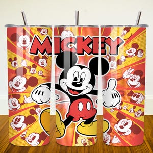 Mickey Mouse tumbler design, 20 oz skinny tumbler design, sublimation image, tumbler wrap, Mickey Mouse cup, Mickey Mouse sublimation