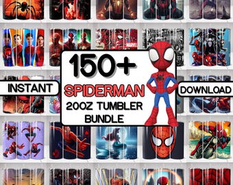 Spider Hero Tumbler Wrap Bundle | Red Blue Comic PNG | Action 20oz Superhero Wraps