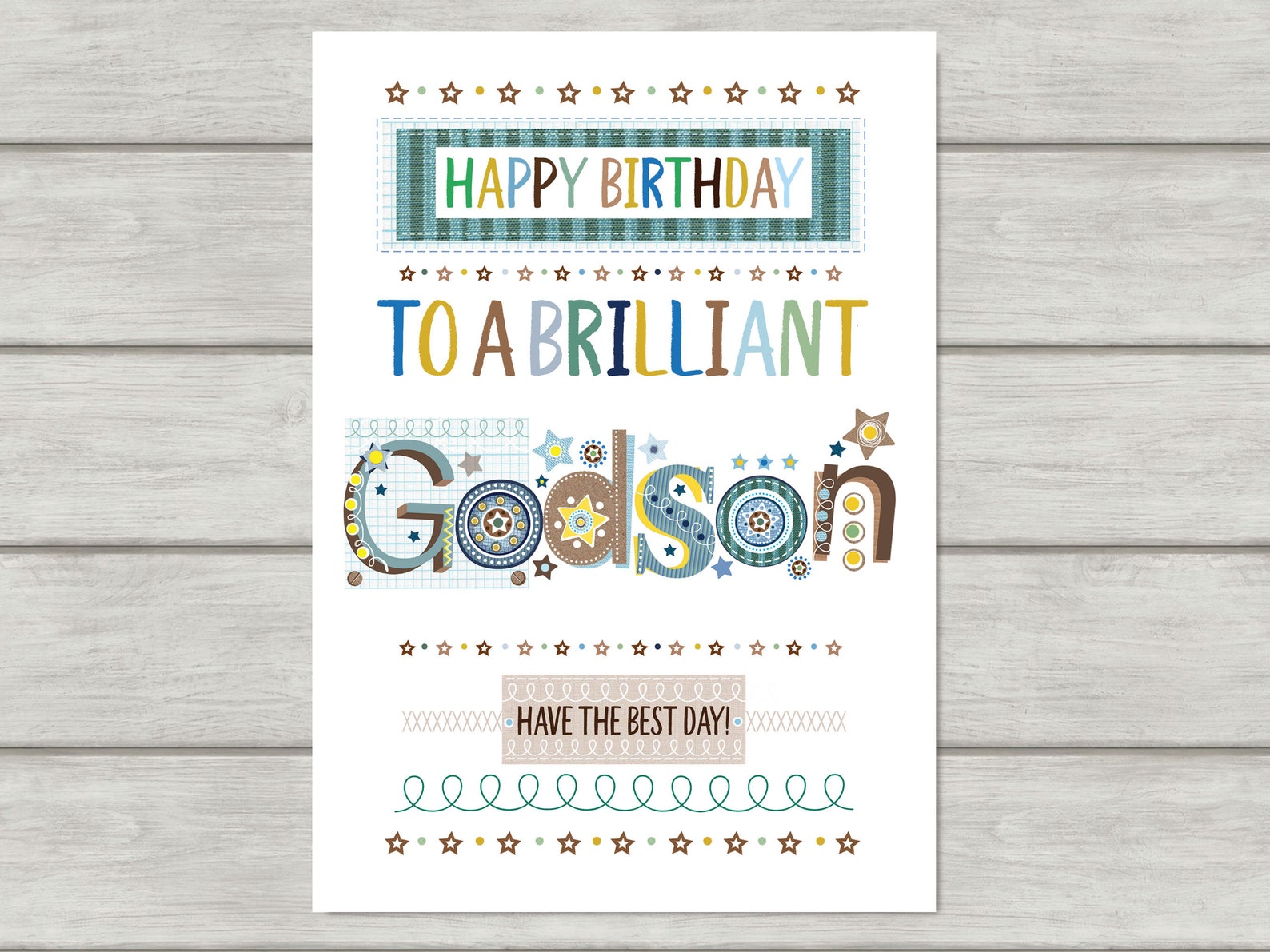 Godson BIRTHDAY Card Birthday Card for Godson Printable - Etsy