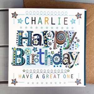 Carte pour garçon d'anniversaire, carte personnalisée, carte d'anniversaire spéciale pour un garçon, un homme, un gars, CARTE D'ANNIVERSAIRE MALE image 10