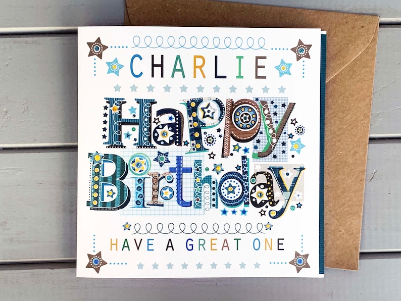 Carte pour garçon d'anniversaire, carte personnalisée, carte d'anniversaire spéciale pour un garçon, un homme, un gars, CARTE D'ANNIVERSAIRE MALE image 10