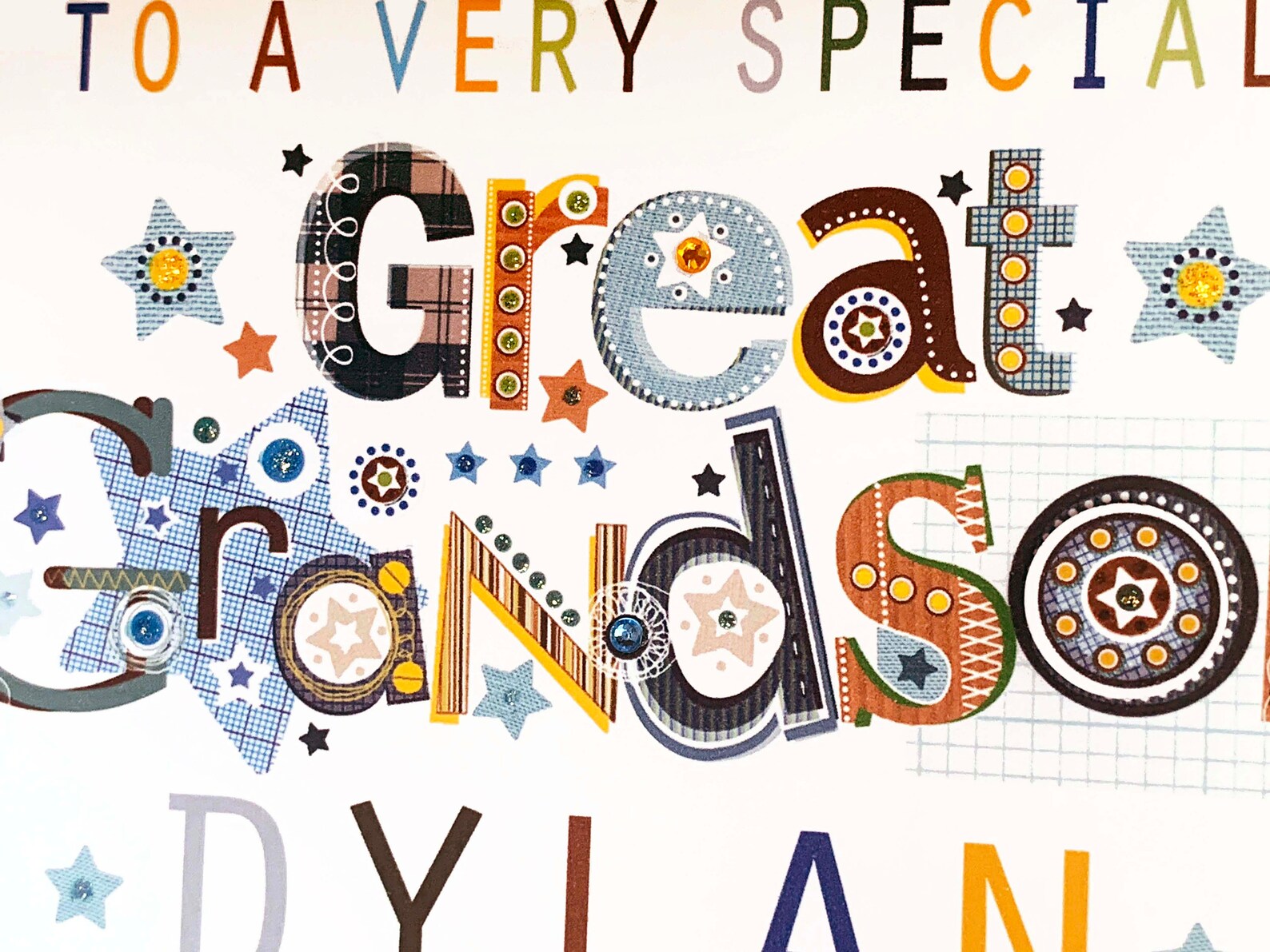 Great Grandson Birthday Card Personalised Special Greeting Etsy free-printable-grandson-birthday-cards-free-printable-card