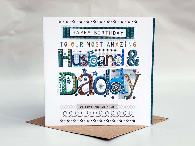 Husband birthday special card for Husband and daddy birthday, special greeting card, birthday ideas for Husband and daddy image 1