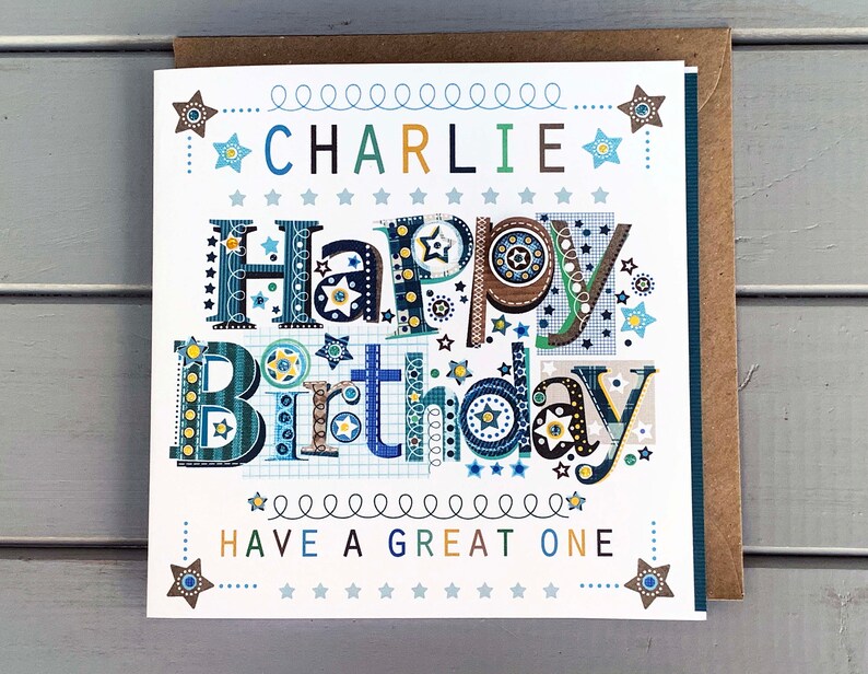 Carte pour garçon d'anniversaire, carte personnalisée, carte d'anniversaire spéciale pour un garçon, un homme, un gars, CARTE D'ANNIVERSAIRE MALE image 6