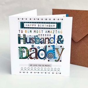 Husband birthday special card for Husband and daddy birthday, special greeting card, birthday ideas for Husband and daddy image 2