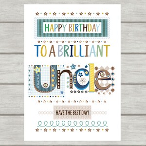 Uncle BIRTHDAY Card, Birthday Card for Uncle, Printable Birthday Card ...