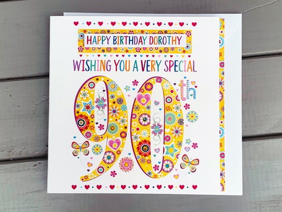 Biglietto d'auguri personalizzato per il 90° compleanno con parole artistiche: un ricordo unico - Italia