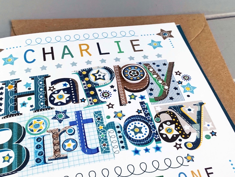 Carte pour garçon d'anniversaire, carte personnalisée, carte d'anniversaire spéciale pour un garçon, un homme, un gars, CARTE D'ANNIVERSAIRE MALE image 7