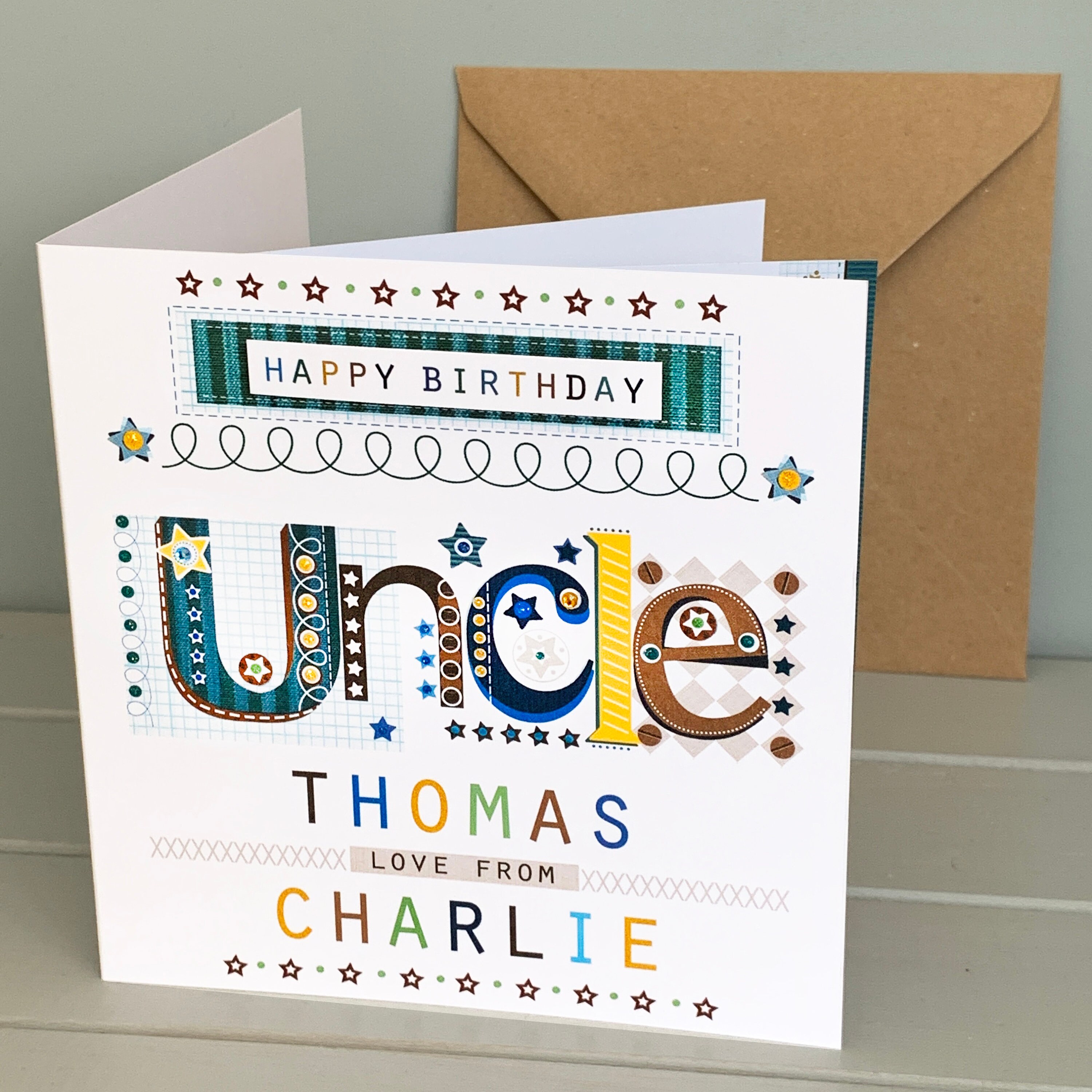 uncle birthday card special personalised cards birthday etsy