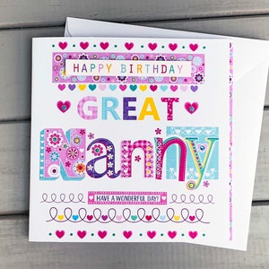 Grande carte d'anniversaire de nounou | Idée de carte d'anniversaire | cadeau d'anniversaire pour super nounou
