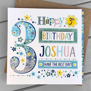 Geburtstagskarte, Alles Gute zum Geburtstag, 3 Jahre alte Karte, Geburtstagskarte für Kleinkinder, 3 Geburtstagskarten, 3 Geburtstagskarten, Jubiläumskarte