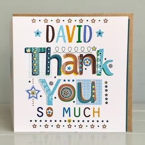 Tarjeta de agradecimiento / tarjeta especial personalizada / para decir gracias / Tarjeta de muchas gracias