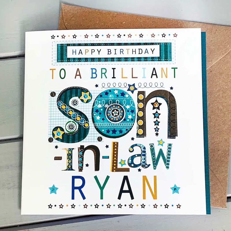 Son in Law Birthday Card - Etsy UK