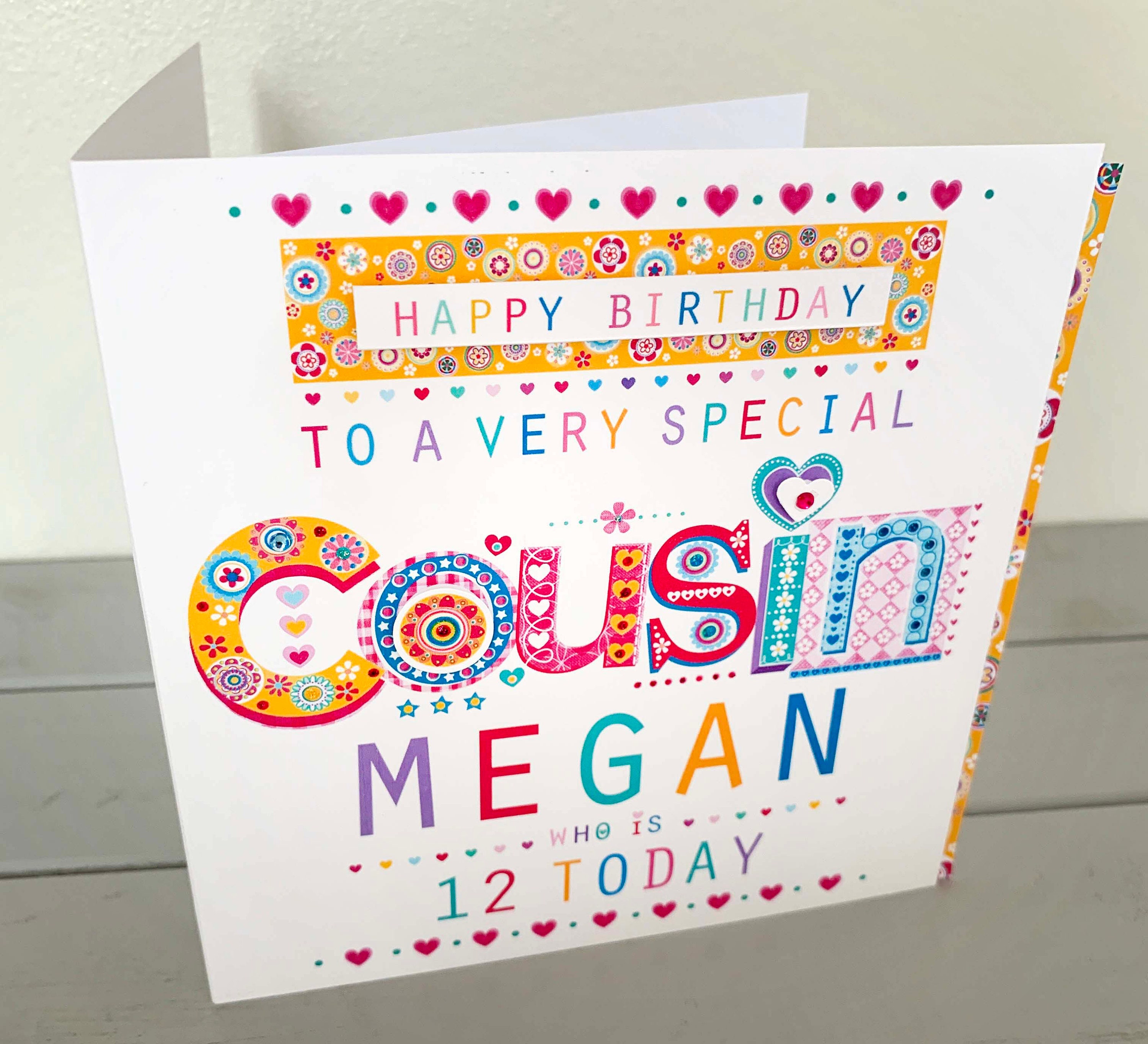 Cousin Birthday Card Personalised Birthday Card for Cousin. - Etsy Canada