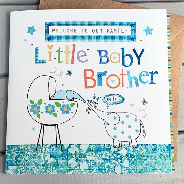 baby brother card | ideas for welcoming new baby card | hello baby brother