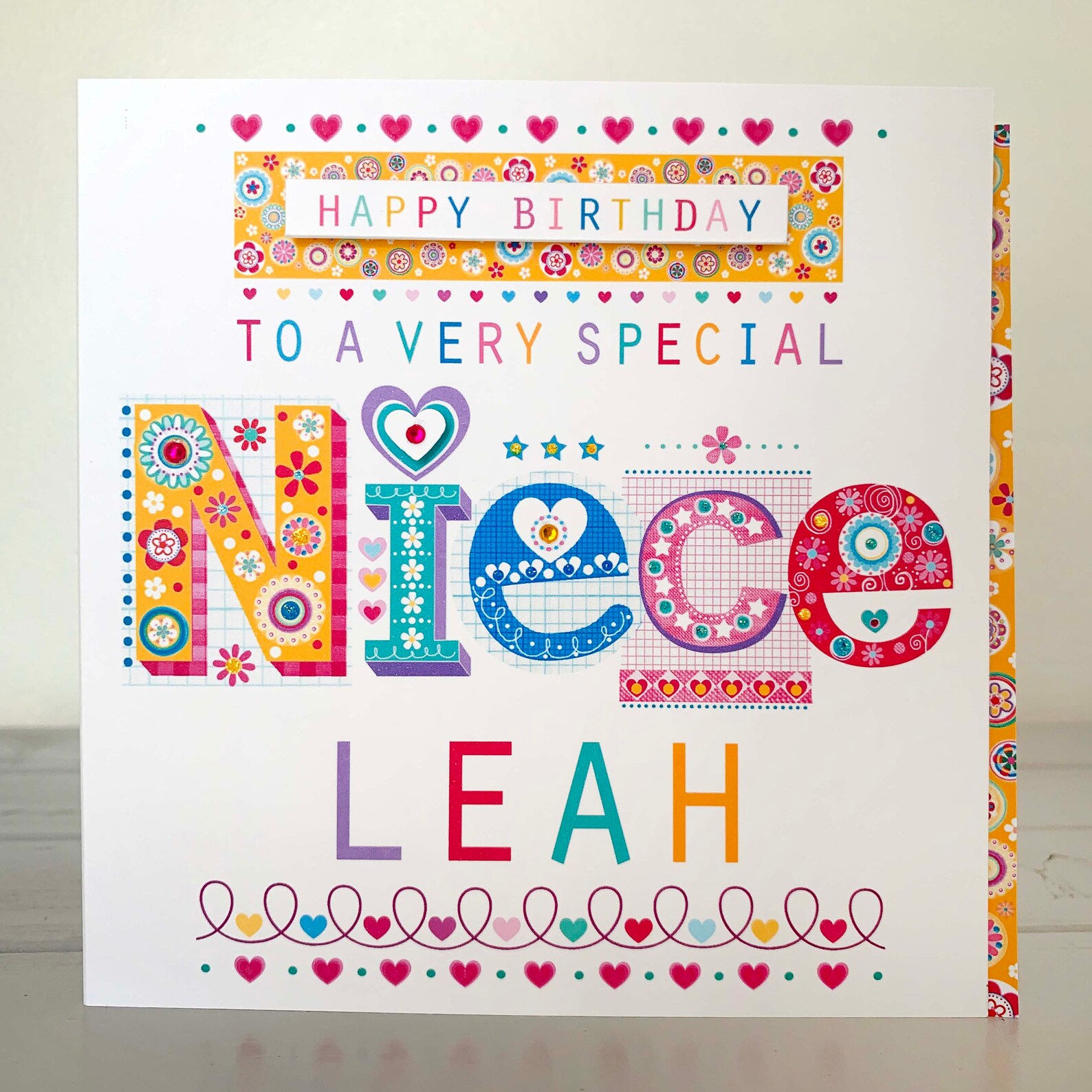 Niece Birthday Card Personalised Birthday Card for Niece. - Etsy