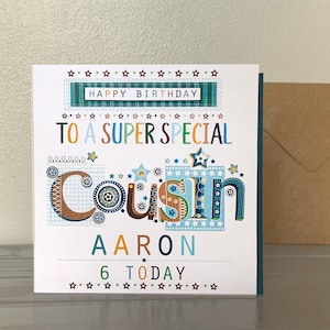 Tarjeta de cumpleaños feliz para primo / Tarjeta de cumpleaños personalizada para primo / Feliz cumpleaños para sobrino y primo / Tarjeta de feliz cumpleaños